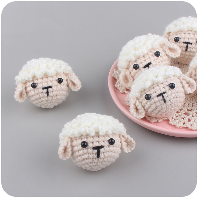 Nueva mano de ganchillo animal mordedor Super lindo animal cabeza los niños chupete cadena juguete Accesorios