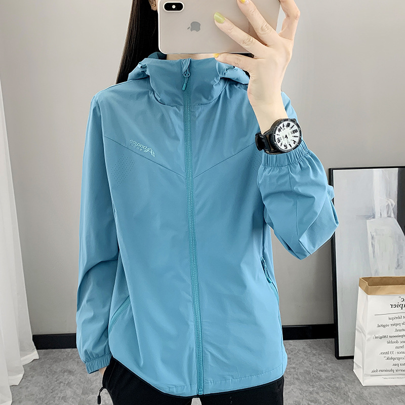 Spring and Autumn Single-Layer Mesh Lining Rustic Clothes Women's Windproof Waterproof Outdoor Running Fashionable All-Match Mountaineering Clothes Sports Jacket