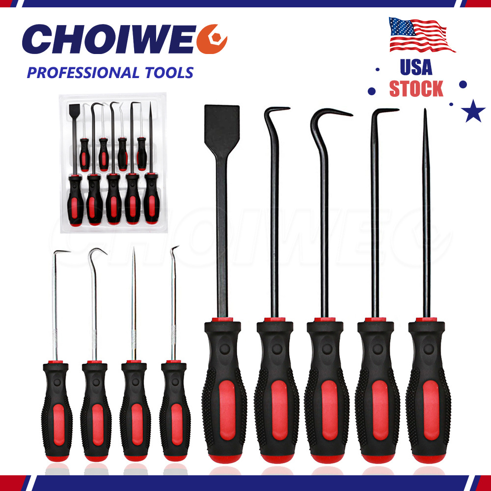 9 件套精密拾取钩套装带刮刀、汽车和电子手工工具