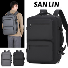 大容量包出差旅行扩容背包电脑包男双肩包多功能休闲商务背包批发