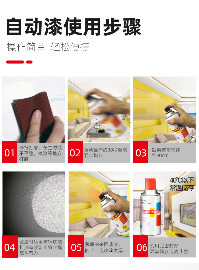Sanhe Self-Painting Wheel Hub Touch-Up Paint Color Change Car Repair Ral7016 National Standard Color G10 Aircraft Gray Gy09 Spray Paint