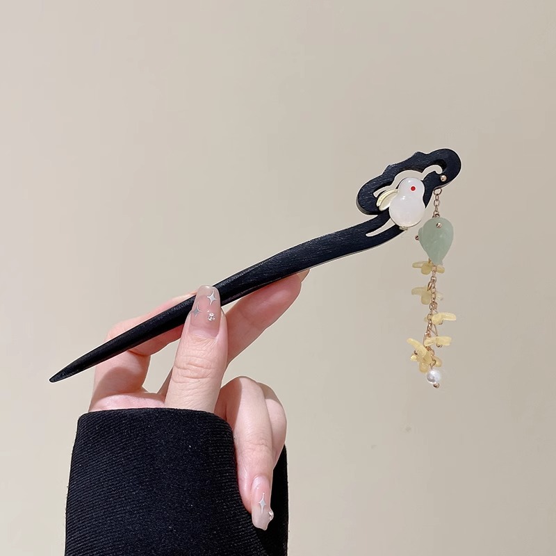 Lámpara Palacio emisor de luz horquilla borla de alto grado de las mujeres de estilo chino horquilla de pelo de estilo nacional updo pelo paso-sacudida chaleco falda