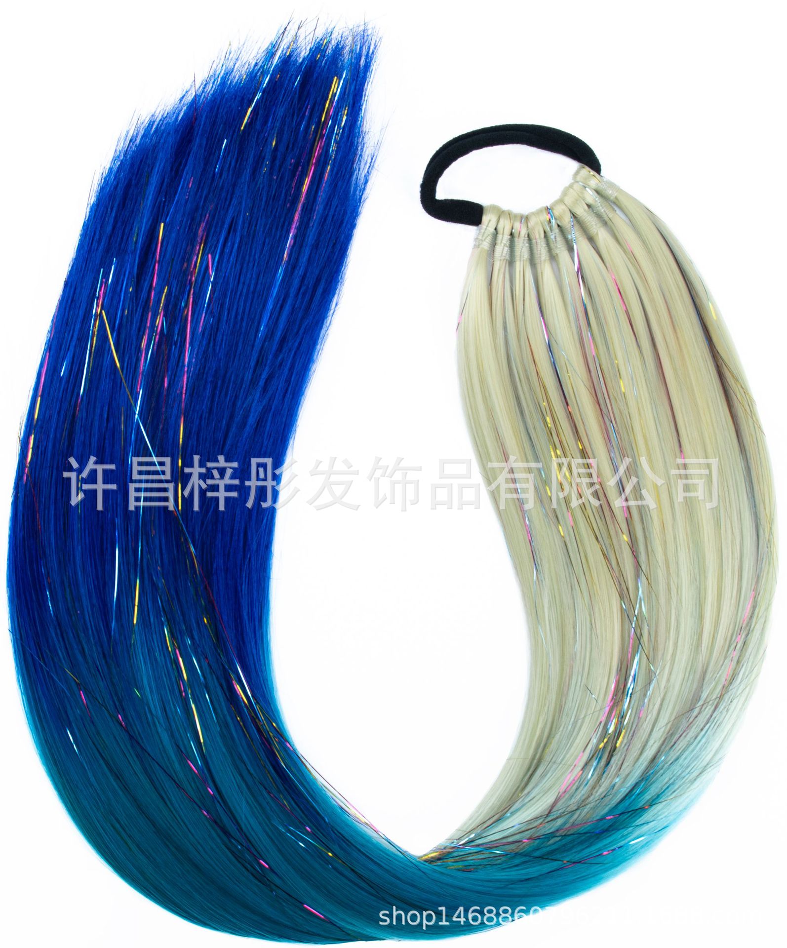 Moda EZ trenza color láser largo caballo cabello peluca color trenza sucia tendencia 9 caballo de oro y plata