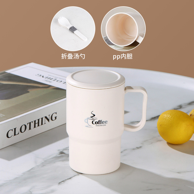 304 acero inoxidable simple taza de automóvil taza de café de gran capacidad taza de separación de té portátil taza de oficina