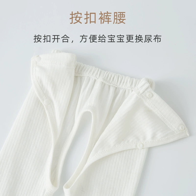 Children's autumn cotton trousers for new born, demi-season thermal underwear, 0-3 month