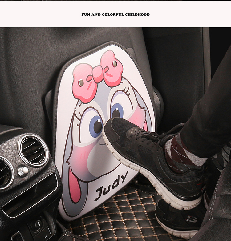 2024 car seat cushion four seasons universal seat back four seasons universal cute cartoon high-end car seat back anti-kick pad