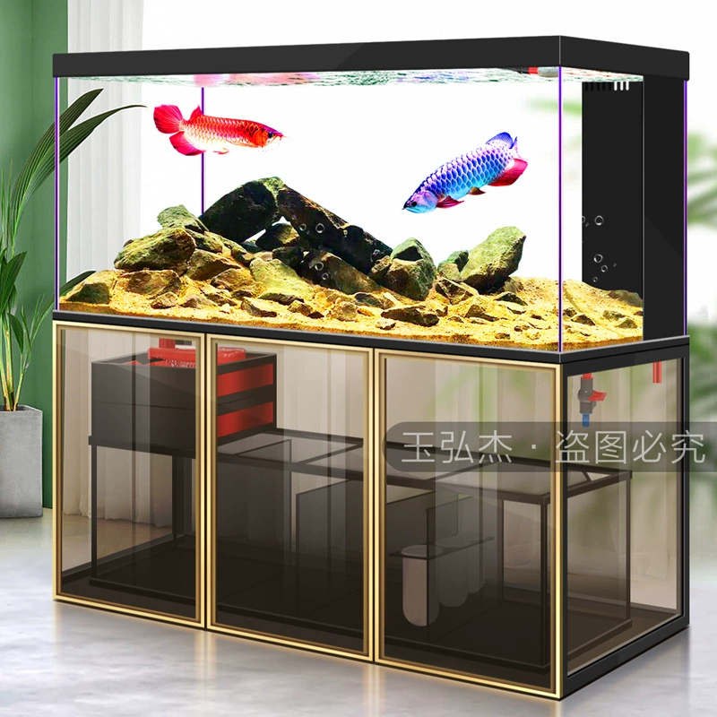 2023 Новый аквариум, гостиная, маленький нижний фильтр, аквариум с драконом, домашний самоциркуляционный экологический супер белый аквариум без воды