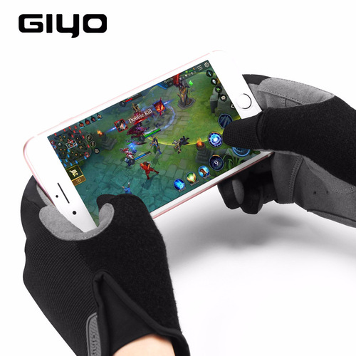 GIYO bicycle gloves, mountain bike touch screen gloves, windproof and warm men's and women's autumn and winter gloves S-05 cycling equipment