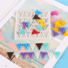 Triangular module with letters, silica gel epoxy resin, fondant, decorations, silicone mold, handmade