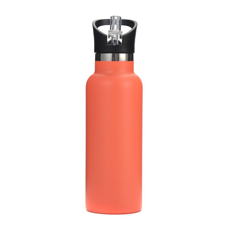 Orange straw lid with crown