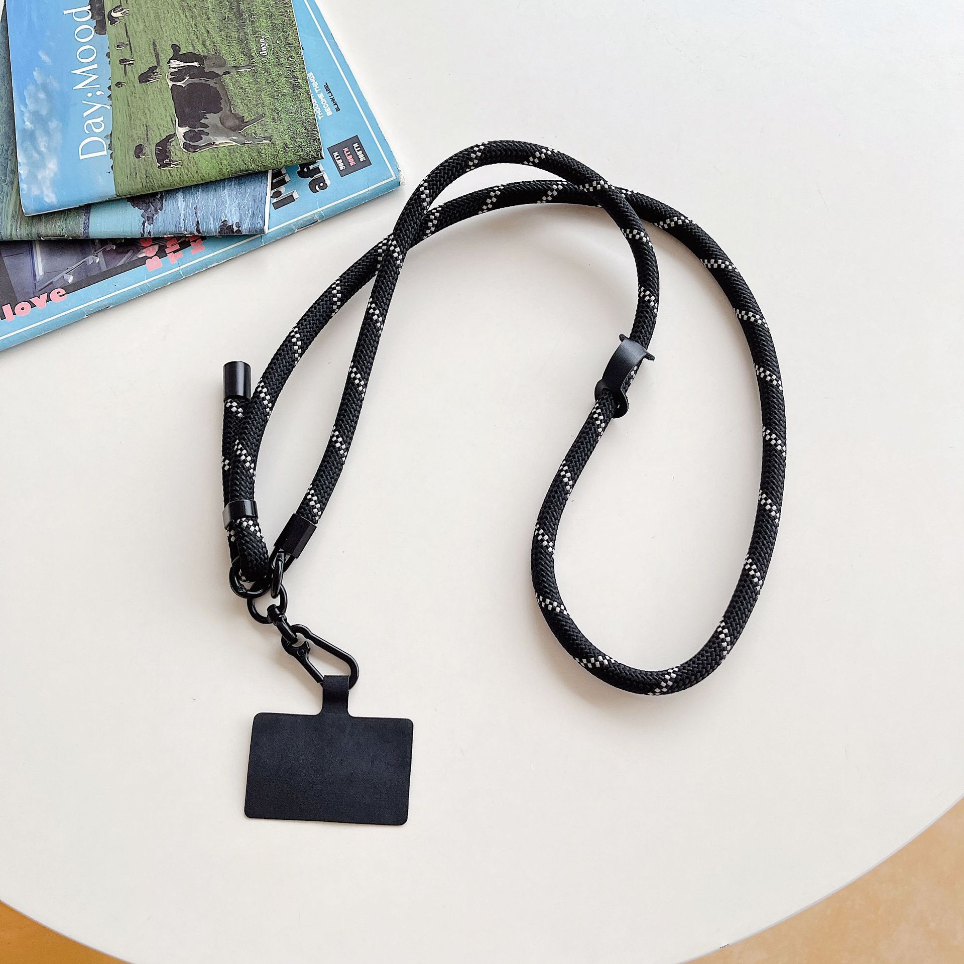 10mm caso de teléfono móvil universal ajustable longitud corta cuerda clip cuello colgante duradero correa de cinturón cadena al aire libre nylon