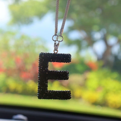 Bear Car Pendant Car Interior Car hanging - e-letter-car-pendant-black