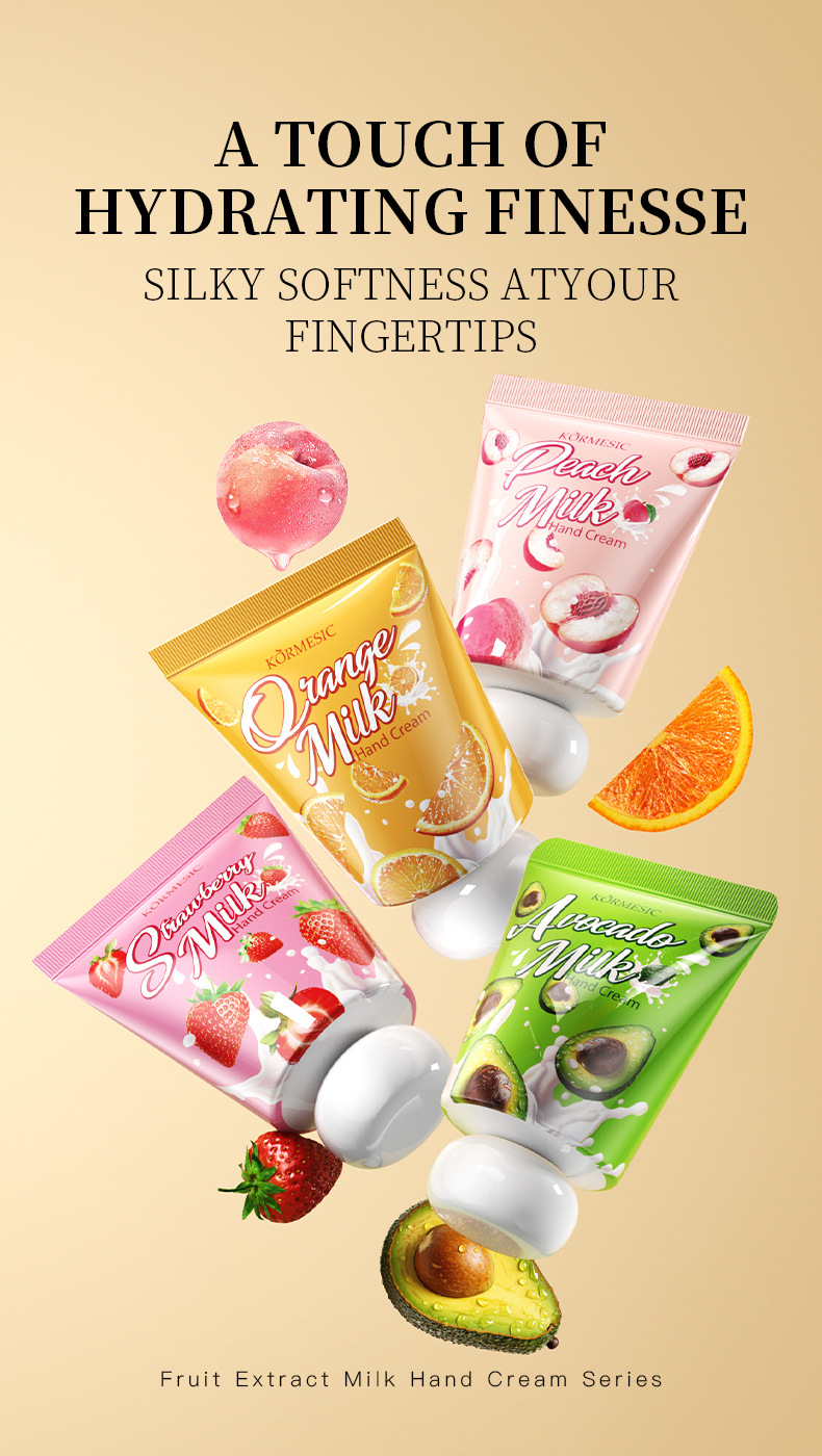 Crema mani al latte di frutta KORMESIC 30 g Crema mani idratante e nutriente_voghion.com