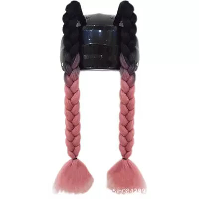 for Motorcycle Helmets, Featuring — Motosiklet dəbilqələri - 1-pair-of-dark-pink-ponytails