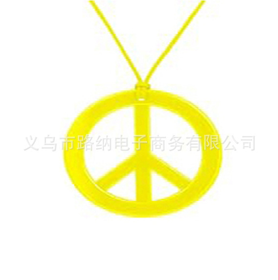 跨境狂欢节万圣节装饰七彩和平符嬉皮士项链吊坠耳环化妆舞会道具|undefined