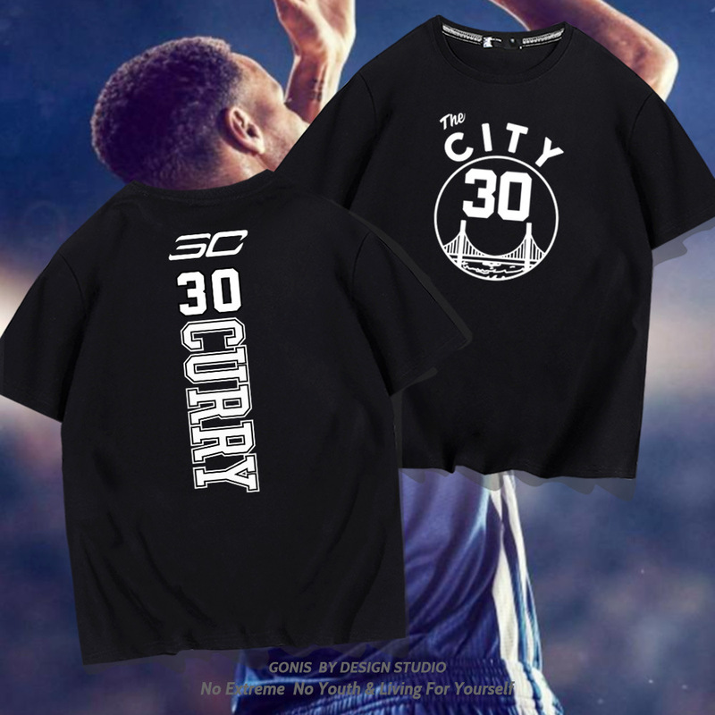Y basketball sports all-star Curry No. 30 short-sleeved T-shirt men's half-sleeved jersey pure cotton student drop-shoulder clothes fashion