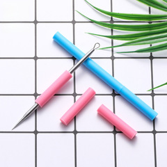 Wholesale silicone needle powder acne needle single portable blackhead removal pimple clearing powder needle beauty tools