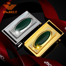 泓昇 玉石皮带扣 天地盖扣头平滑扣自动扣玉石猫眼石宝石扣头批发