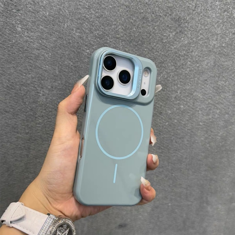 新款iPhone17promax手机壳细圈磁吸镜头支架苹果17air半包硬壳套|undefined