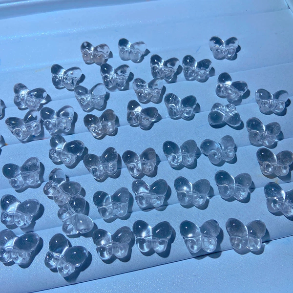 White white crystal, 16mm, through hole