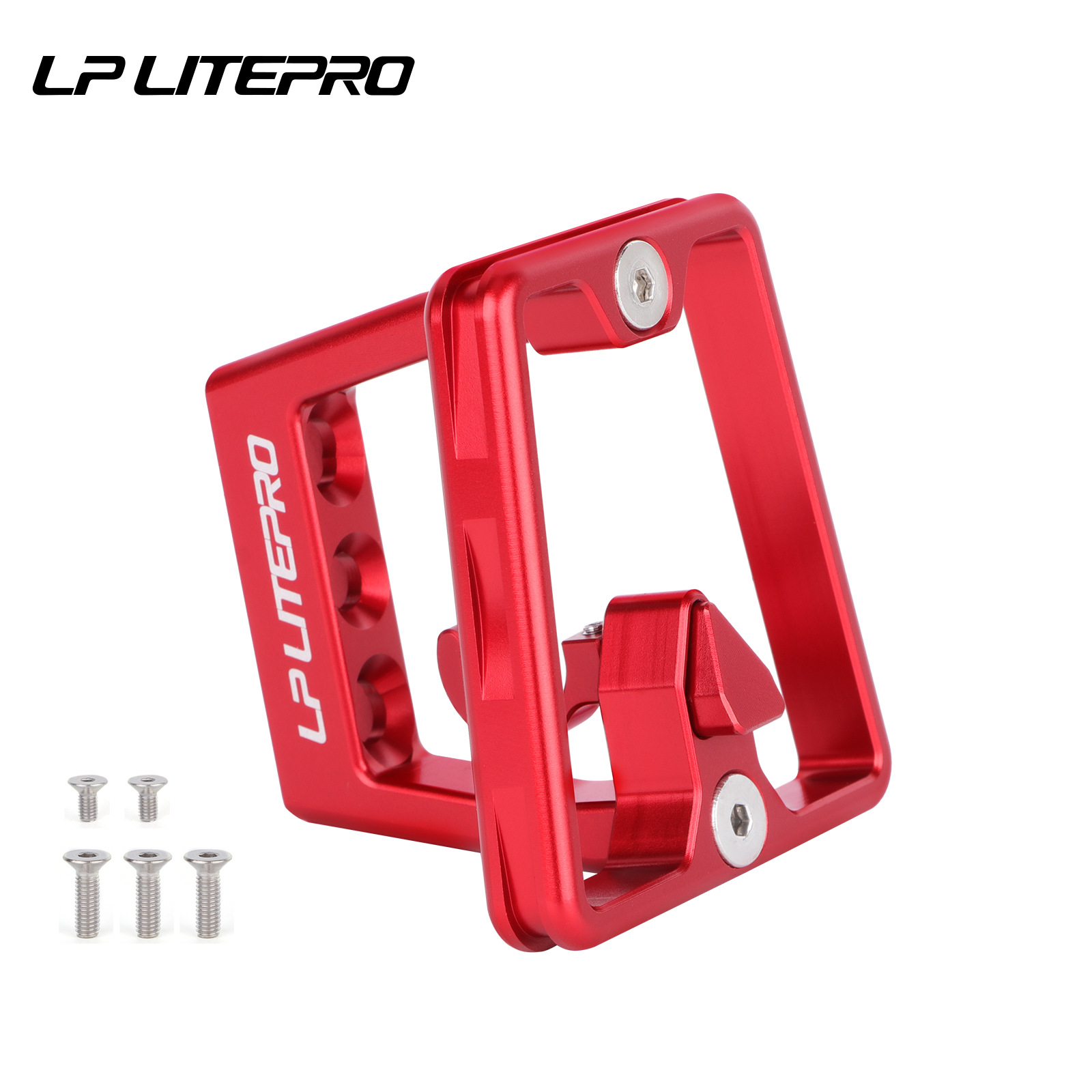 Adecuado para el coche plegable de tela pequeña línea grande soporte de Nariz de cerdo 3 agujeros aleación de aluminio estante delantero asiento delantero portador