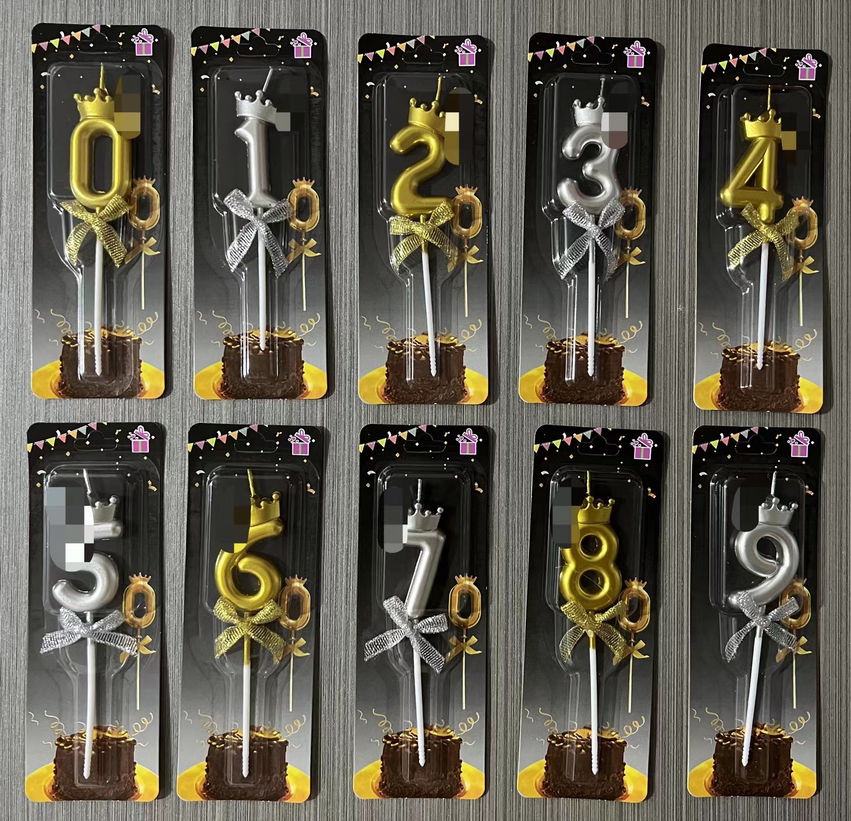 皇冠蝴蝶结丝带数字吸卡