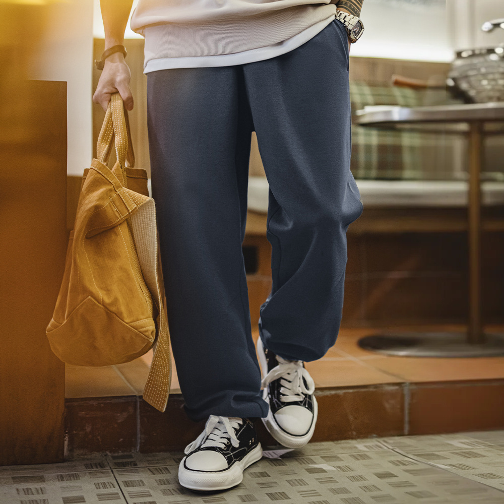 Maden Workwear American Casual Three-Dimensional Cut Sweatpants Drape Versatile Loose Straight-Leg Jogger Sports Trousers Men Spring