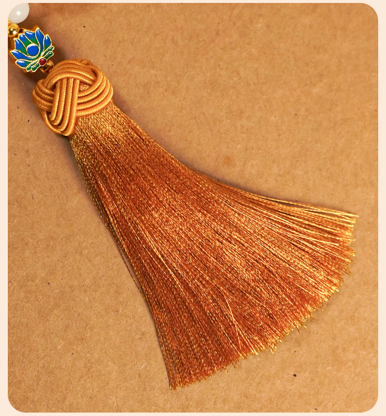 Car Pendant Small Buddha Peach Wood Lotus Car Rearview Mirror Pendant Car Interior Hanging Decoration High-End New Model