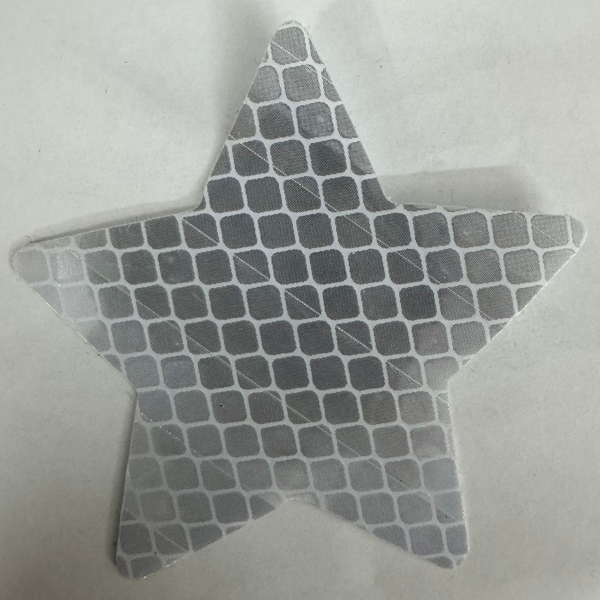 오각별 다이아몬드 반사 스티커(화이트) 6cm*6cm