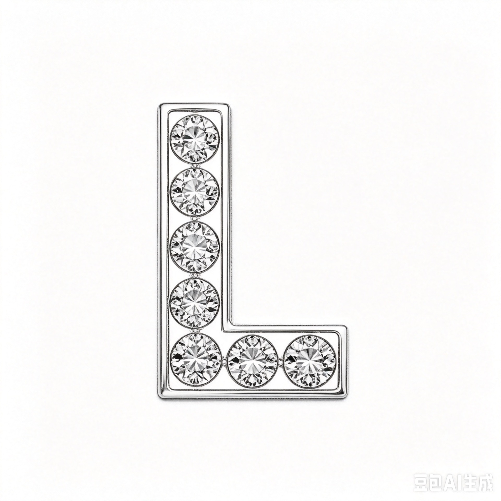 Alloy 26 English Letter Accessories Pendant with Diamond-Encrusted Letters, Silver Letter Bracelet, Clothing Diy, Cross-Border Amazon