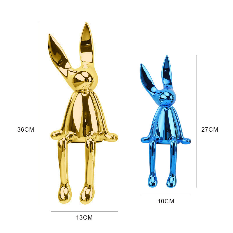 ライト高級装飾品、手作りウサギの装飾品、暴力的なクマ、リビングルームのワインキャビネット、赤ワインラック、バーホテルの装飾|undefined