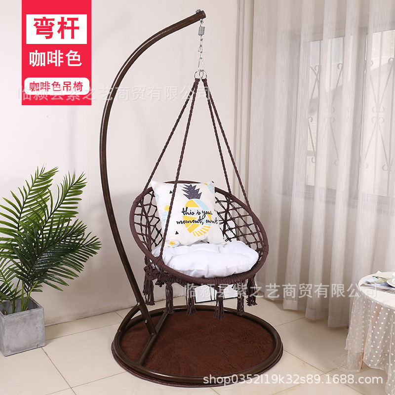 Borla cesta colgante hogar interior tejido colgante silla balcón Nordic perezoso cuna silla columpio cuna silla balcón