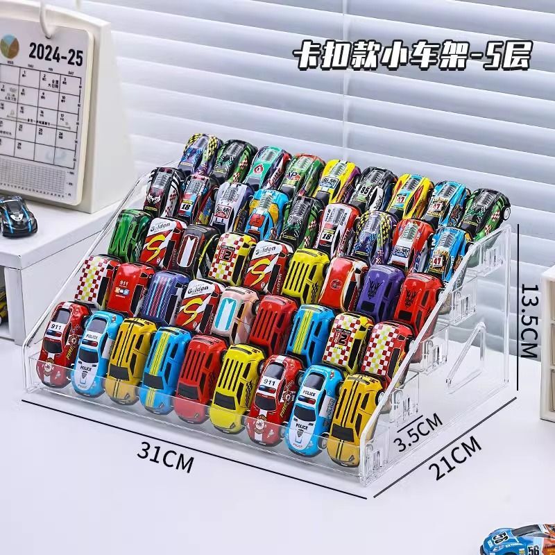 合金おもちゃの車の収納ラック Domeka Hot Wheels パーキングスペースディスプレイラック透明アクリル収納ラック|undefined