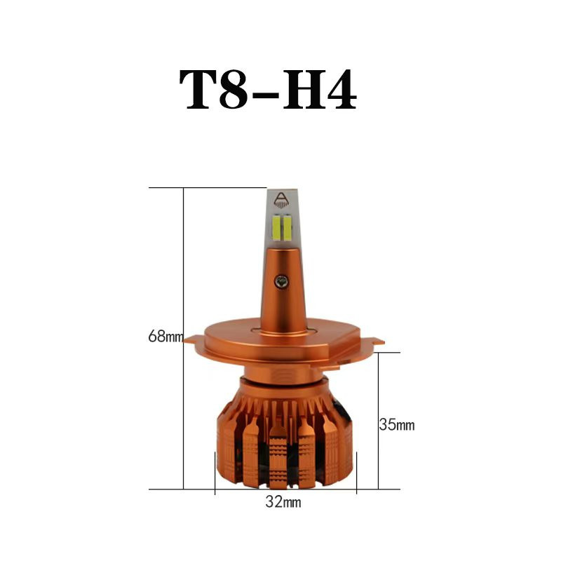 T8 H4 Far-Closing One-LED Auto Headlight H4 Renovación y actualización no destructiva
