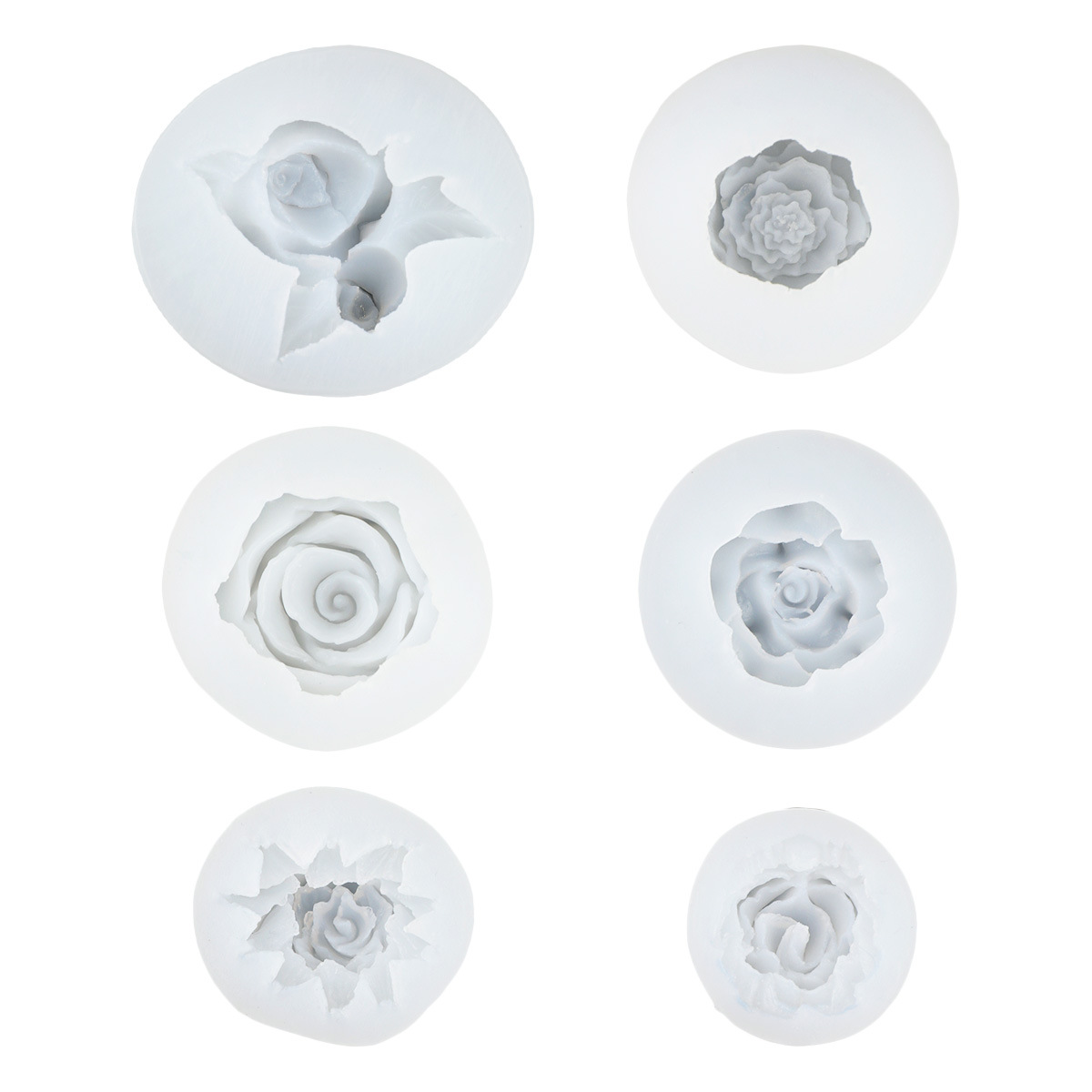 Simulación de molde de silicona de fondant floral tridimensional diy coche aromaterapia yeso rosa peonía chocolate molde de pastel