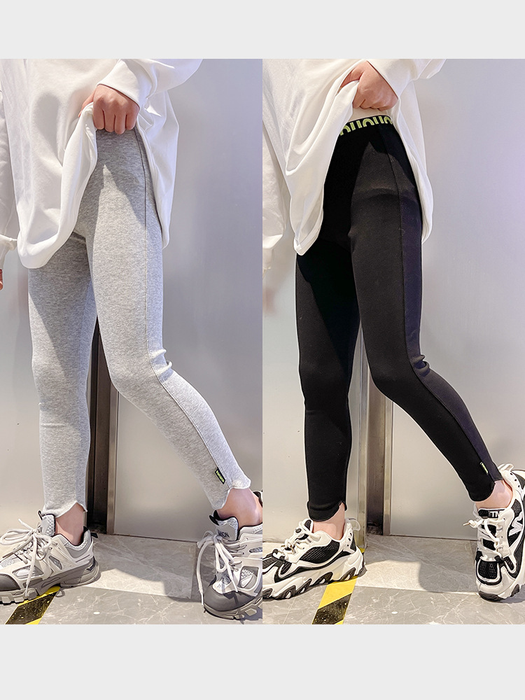 Polainas de las niñas de primavera y otoño nuevas niñas medias y grandes niños pantalones de todo fósforo ropa exterior de moda Pantalones de los niños de moda