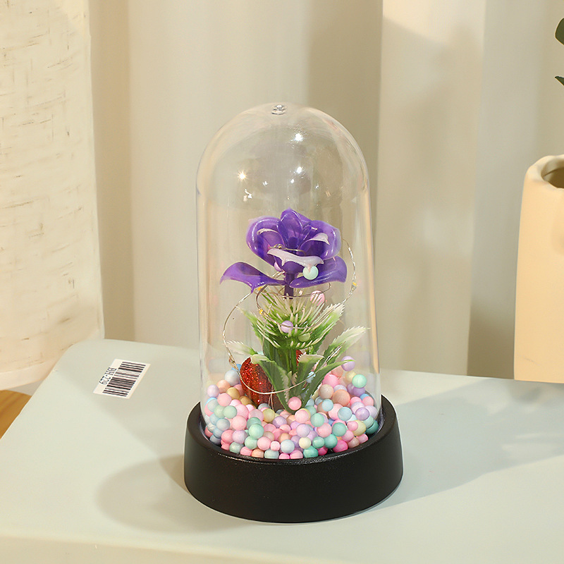ロマンチックなバレンタインデー520告白プレゼント誕生日プレゼントシミュレーション花led発光蝶金箔花飾り|undefined