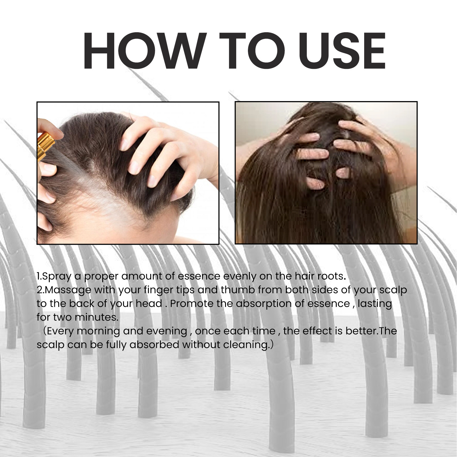 OUHOE Biotin Moisturizing Root Dense Repairing Hairline Strong and Firm Hair Essence_voghion.com