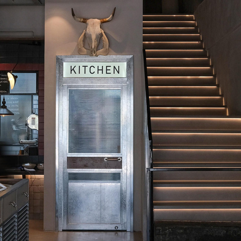 Retro Iron Door Entrance Door Broken Shop Style Galvanized Plate Door Bathroom Door Warehouse Door Bar Leisure Bar Door Toilet Door