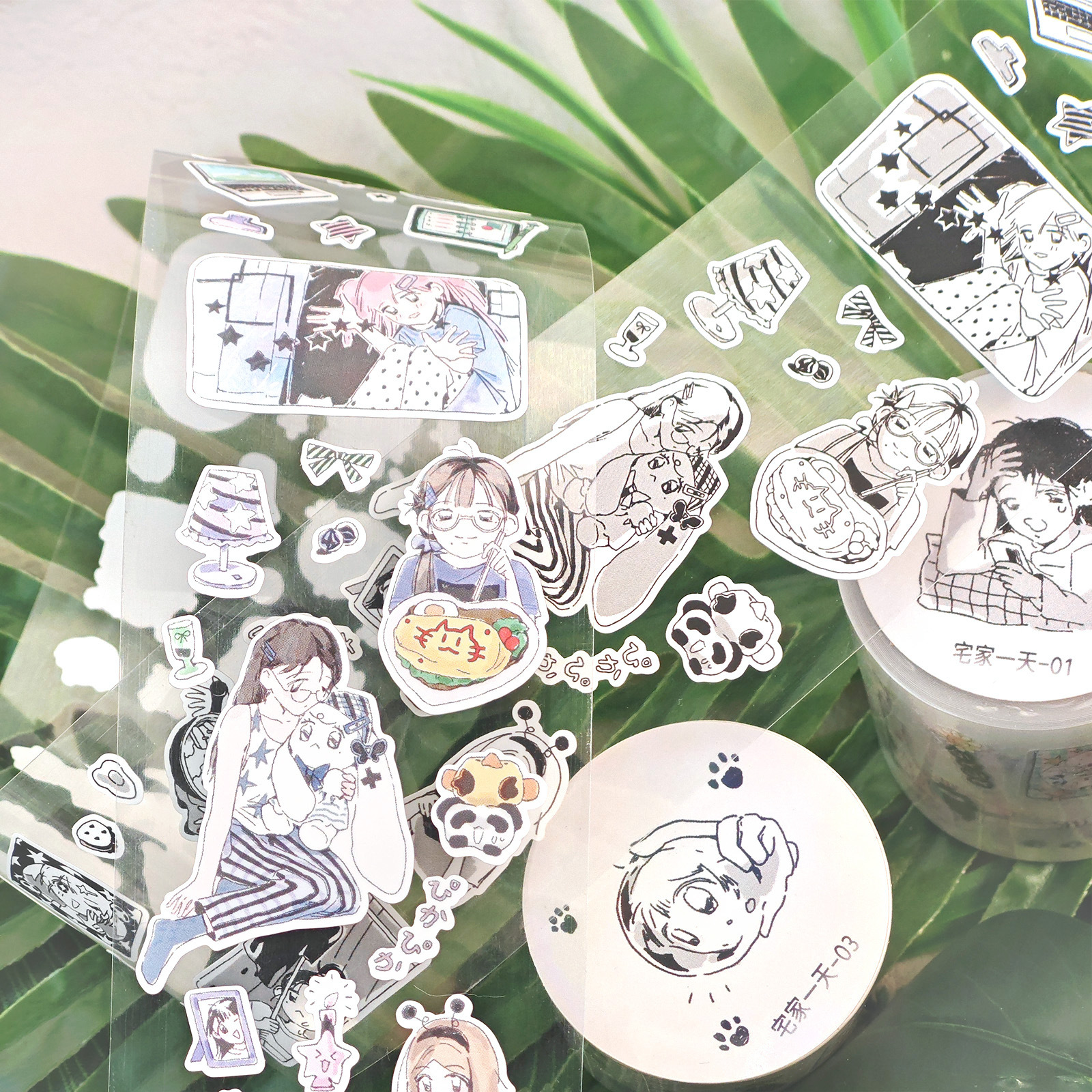 AGUGUins Wind Flash Sand Tape ¡Hola, tiempo! Serie de personajes animados cuentas DiDi pegatinas cinta adhesiva