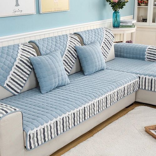 Seasonal sofa pads universal fabric anti-slip sofa cover set simple modern sofa cover full seat cushion European straight hair
