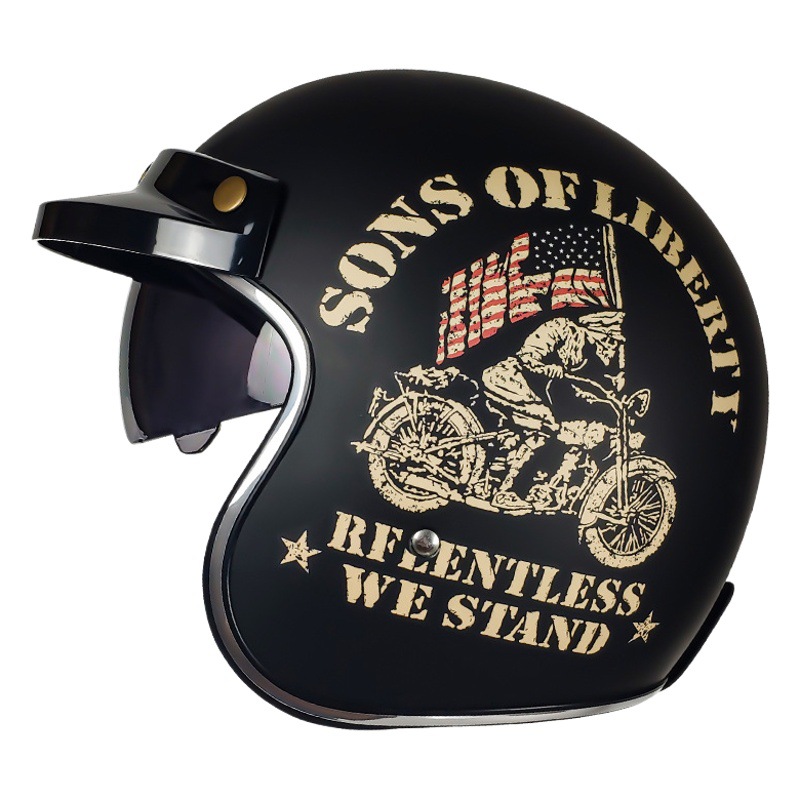 Estándar nacional 3C certificación tres cuartos casco motocicleta retro medio casco motocicleta coche eléctrico casco DOT comercio exterior