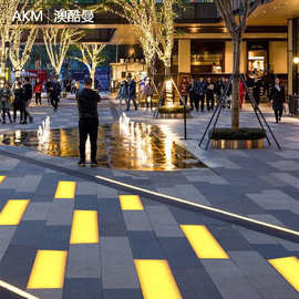 led地砖灯重力感应发光地板灯定制广场户外地灯条形嵌入式线条灯