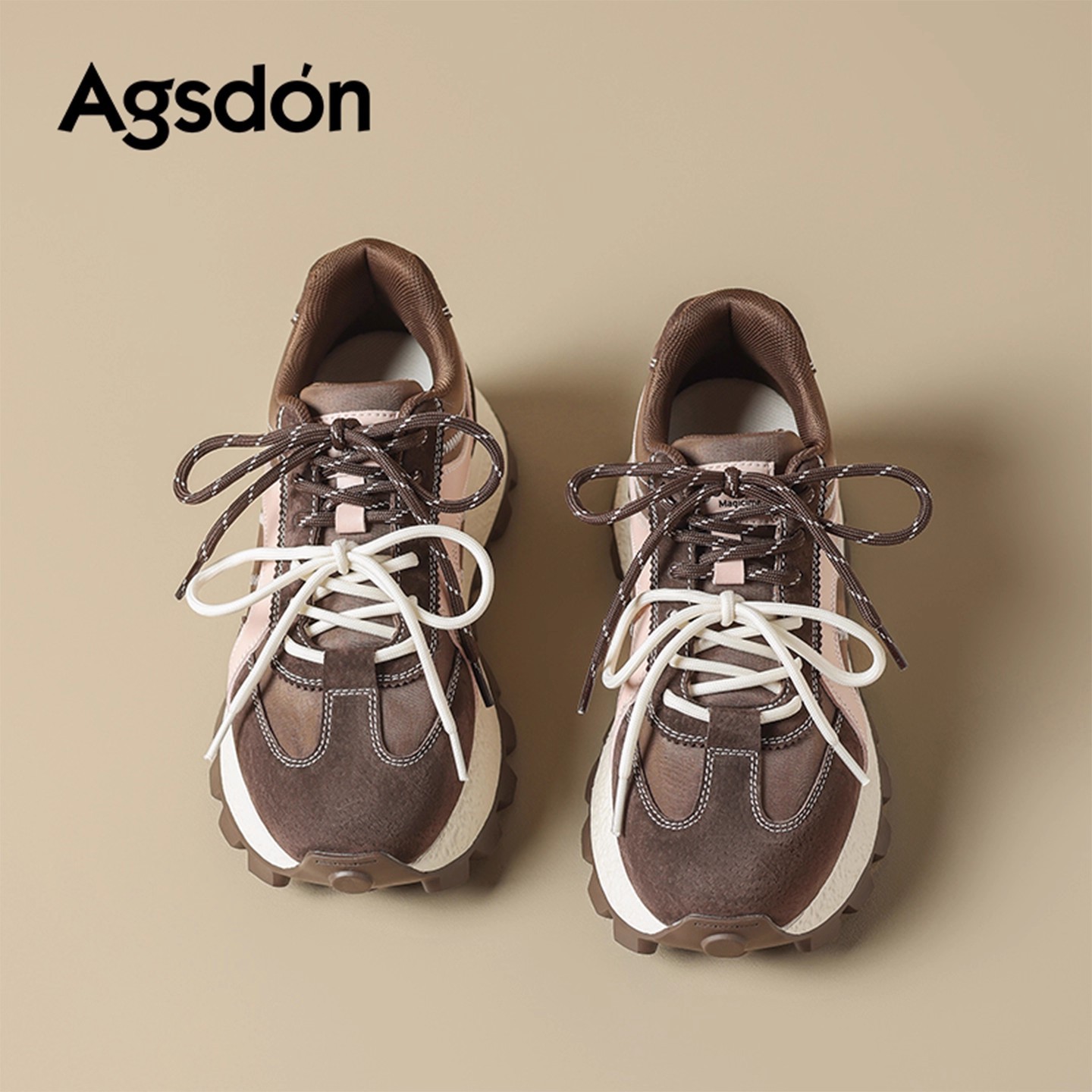 Augu Shi Deng grueso Gump zapatos para mujeres 2025 nuevo otoño retro zapatos de entrenamiento alemán zapatos deportivos casuales suaves ligeros