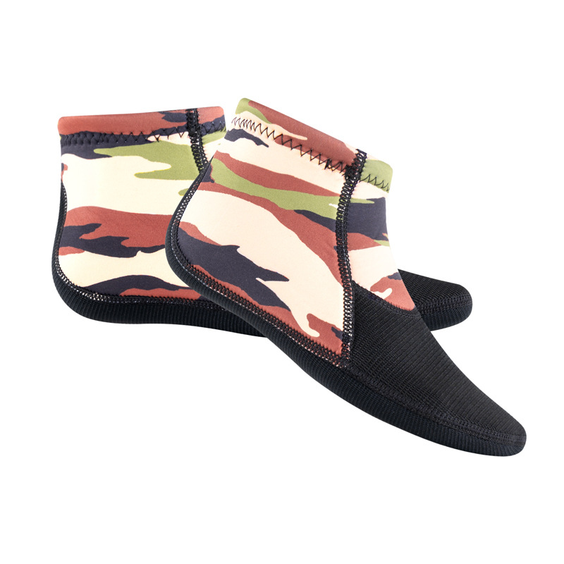 Camouflage 3mm Neoprene Diving Socks For Men Non-slip Water Shoes_voghion.com