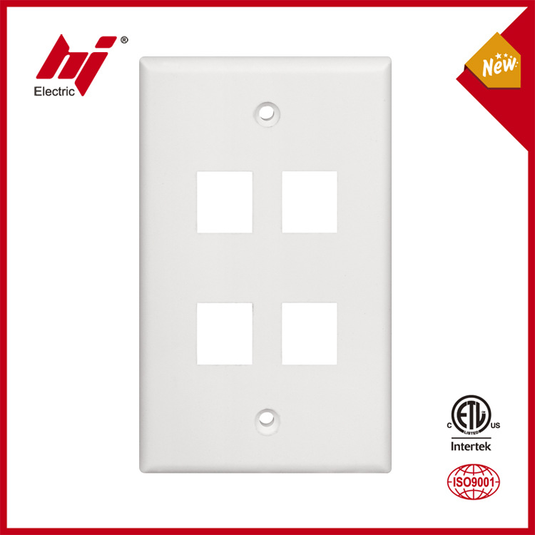 120型美式美标美规网络插座面板 美国电脑电话网线塑料面板