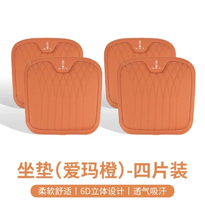 Waist support — Wei Pai Wey Seat Cushion - weipai-nappa-leather-cushion-emma-orange-4-pieces