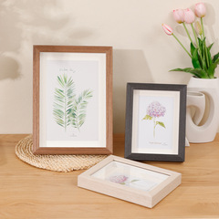 中空立體植物標本相框DIY手工a4乾花蝴蝶昆蟲粘土擺台字畫框批發