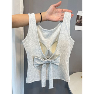 Pure Desire Wind Dew Strap Chest Pad Small Camisole Women's Summer Inner Wear Unique Beautiful Back Spice Top