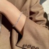 Rectangular zirconium, fashionable brand bracelet, simple and elegant design, wholesale